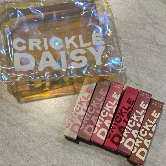 6 Crickle Daisy Lipstick Set with Holographic Bag - Picture 1 of 3